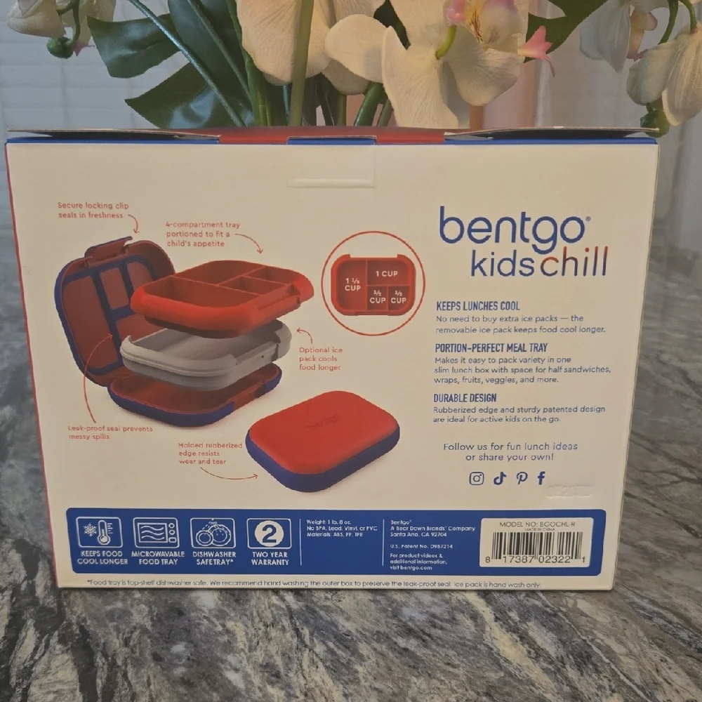 Kids Chill Leak-Proof Lunch Box - Red/Blue - Picture 2 of 2